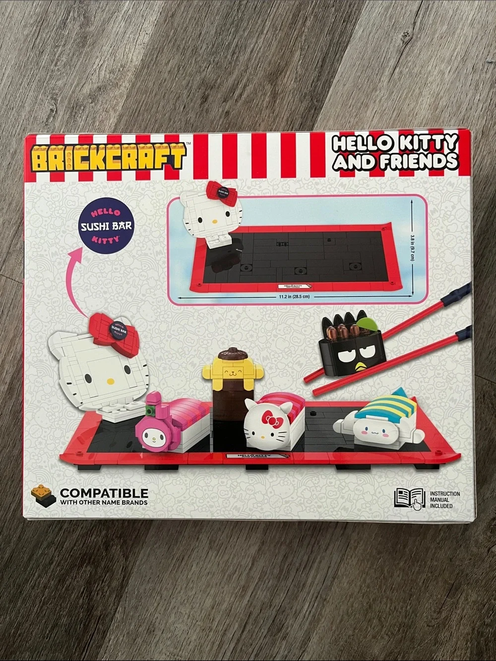 Hello Kitty Sushi Tray Building Set - Red, Black, White, Pink - NIB
